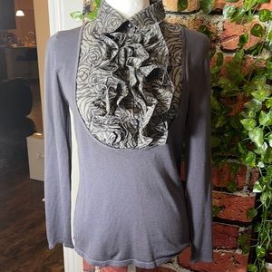 Radzoli gray blouse sweater size M